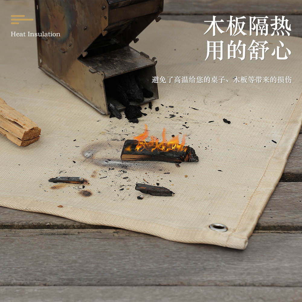 Hot Sale Fire Pit Mat Square Heat Resistant Ember Mat Heavy-duty Fiberglass Fire Retardant Blanket