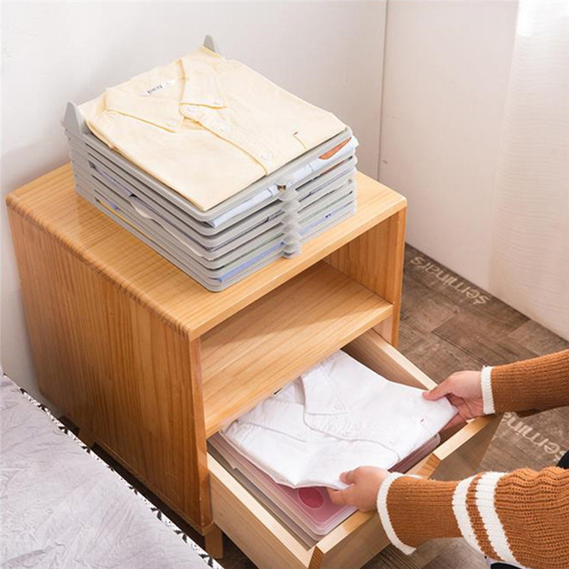 New Home Creative Closet Fast Clothes Fold Board Clothing Organization Shirt Folder Travel Backpack T-shirt Folder