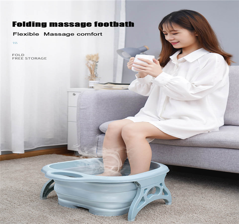 Portable Folding Travel Foldable Foot Spa Pedicure Buckets Bath Basin Pedicure Foot Spa Massager Foot Tub for Soaking Feet