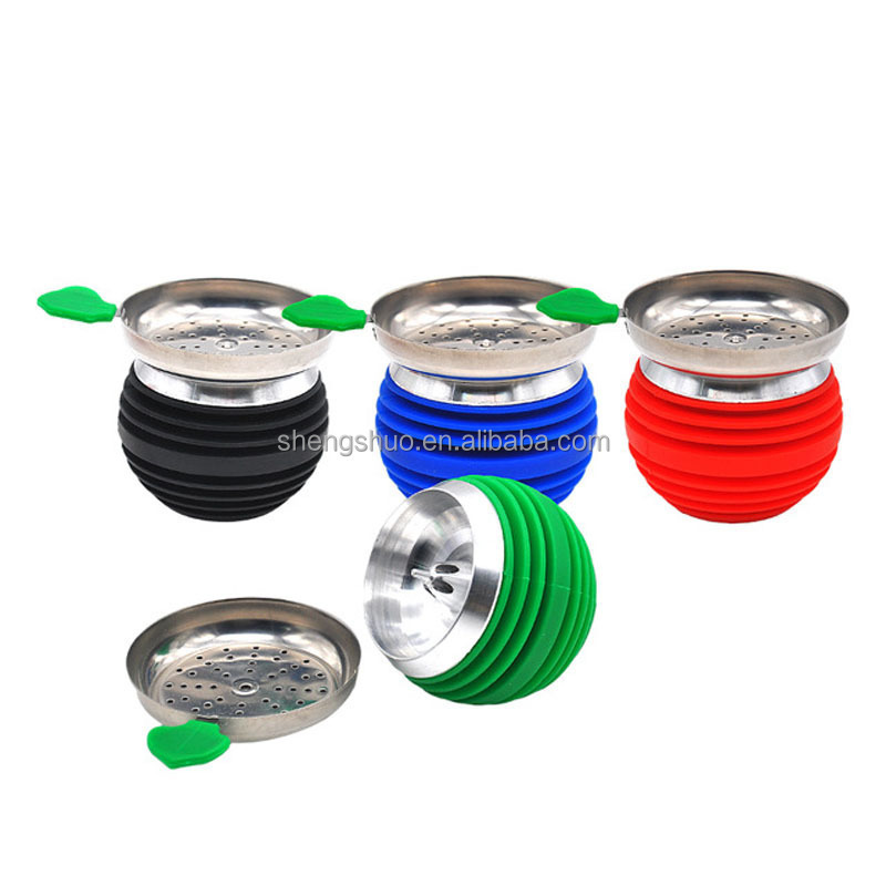 Hot Selling Classic Style Silica Gel Hookah Accessories Shisha Silicone Bowl Hookah Metal Head For Flavors