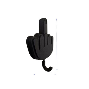 Retractable Middle Finger Hook Key Holder Wall Clothes Hanger Room Decoration Punch-Free Sticky Hook Self Adhesive Hooks as Gift