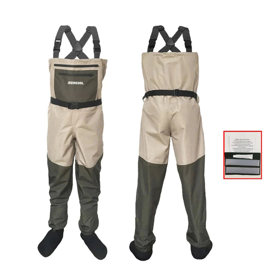 3 or 5 Layer Fishing Waders Hunting Suit Waterproof Wading Pants with Neoprene Boots Waist or Chest Fly Fishing Clothes Overalls