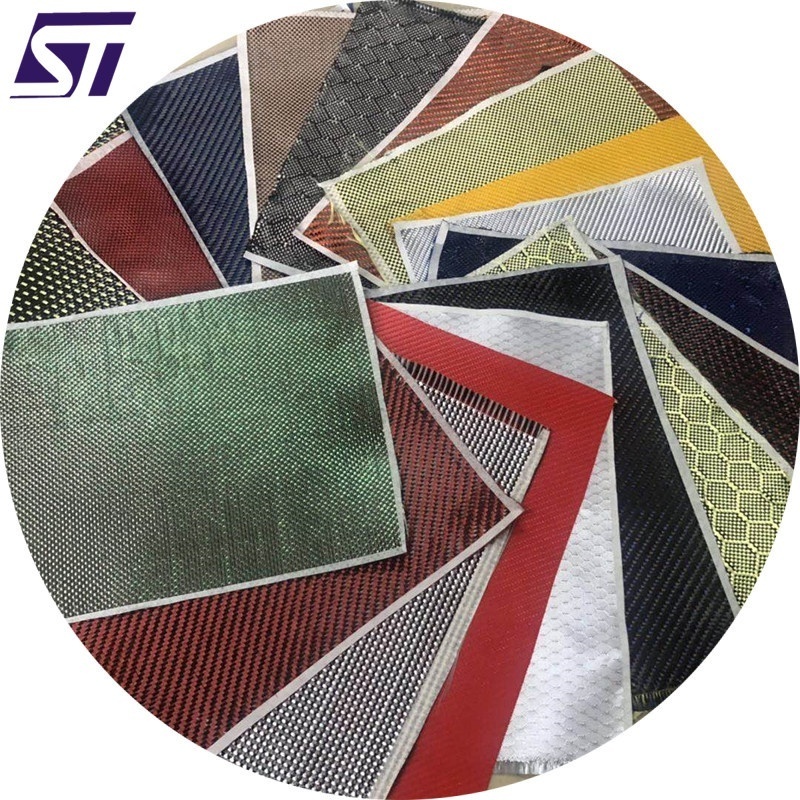 A4 paper size carbon and aramid fiber hybrid fabric 20 kinds carbon and aramid fabric sqmples