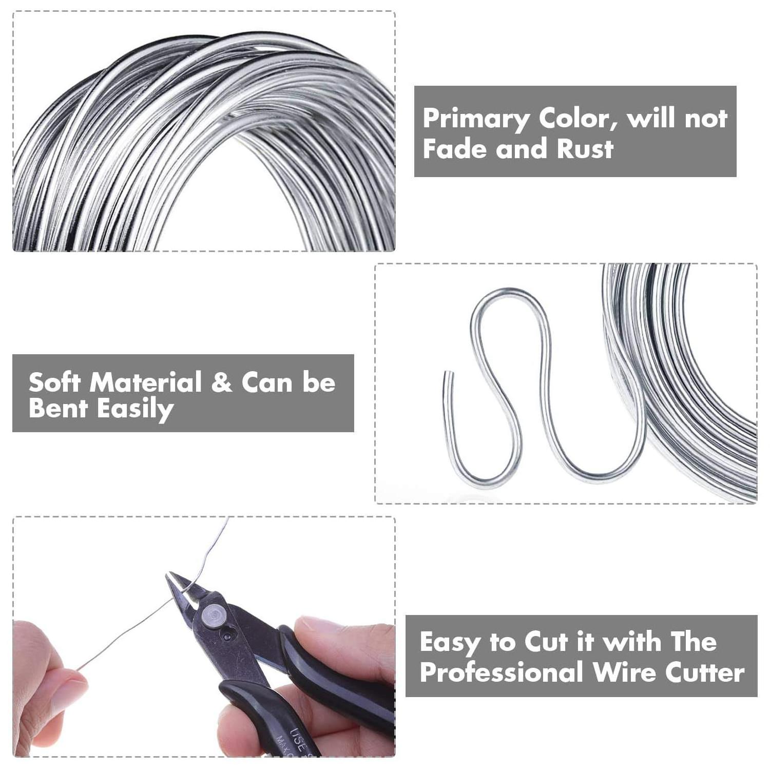 Aluminum Wire, Wire Armature, Bendable Metal Craft Wire for Making Dolls Skeleton DIY Crafts