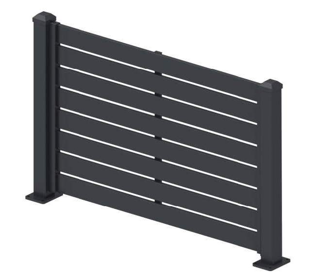 Hot sale Aluminum slat fence System Modern Aluminum luver Gate Design Retractable Sliding Louver Gate fencing