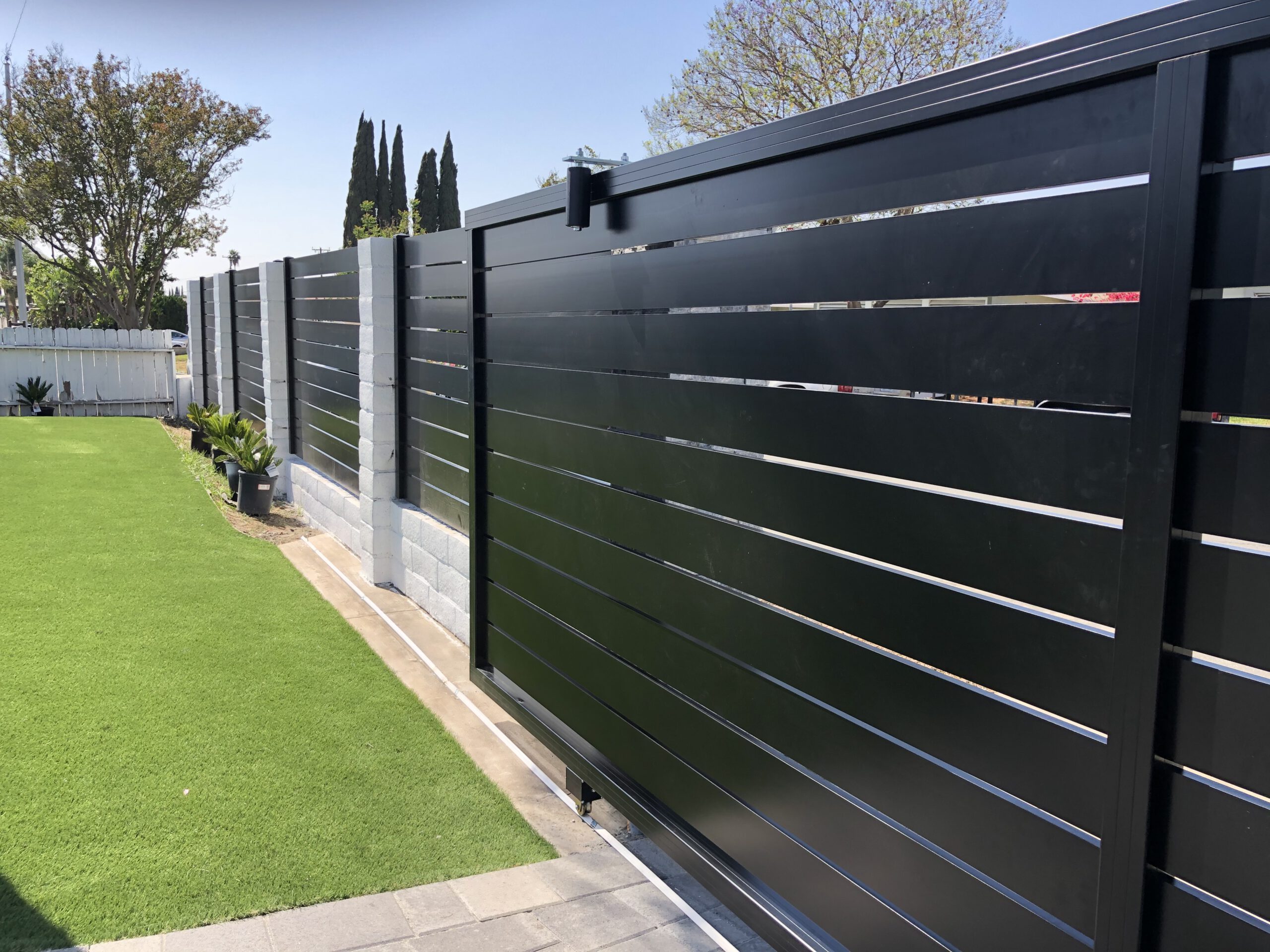 wholesale vinyl plastic fence garden panels simple boundary wall fencing gate