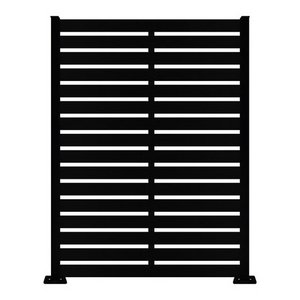 Modern garden villa house aluminum shutters metal door fence design