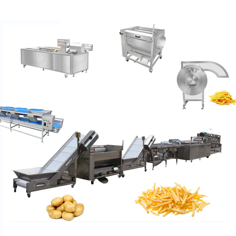 ST Potato Washing And Peeling Machine French Fries Cutting Machine Frozen Potato Production Line