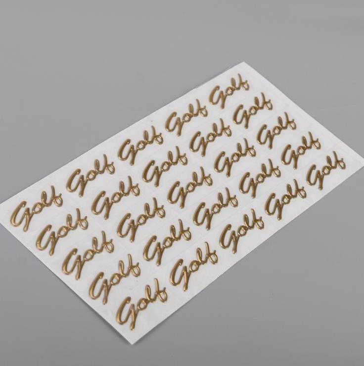 Custom Wholesale Geometry Electroformed Logo Label Metal Transfer Gold Silver 3D Brand Logo Nickel Sticker