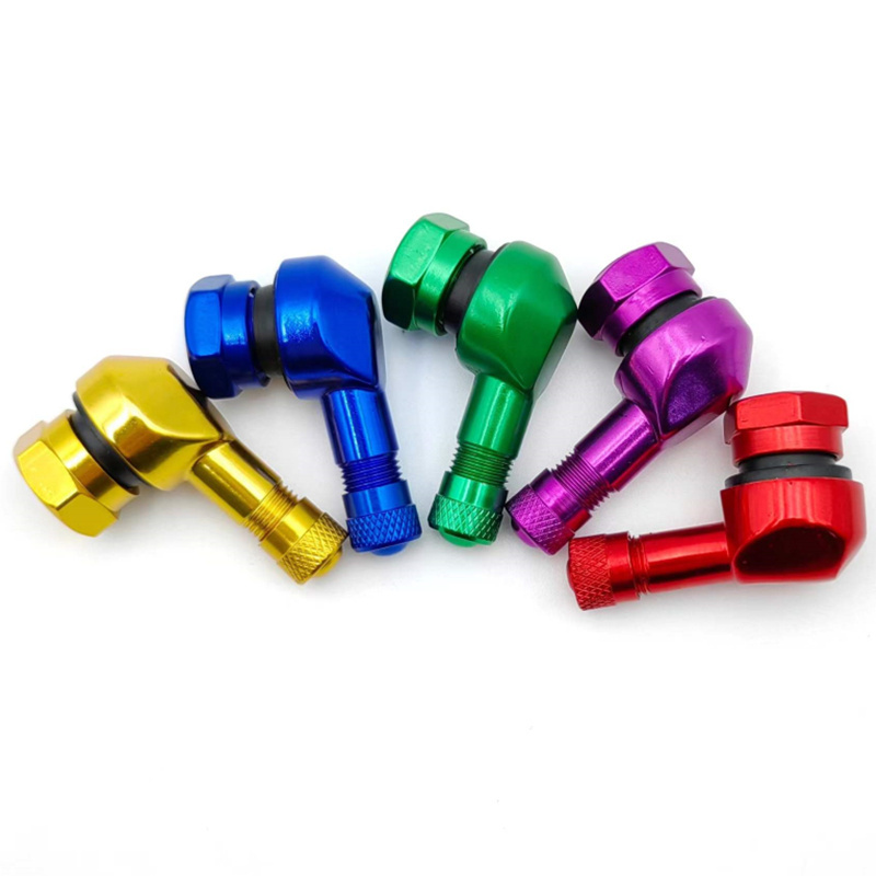 Aluminum Wheel Accessories 11.3mm/8.3mm 90 Degree Colored Motorcycle Valve Stems Tire