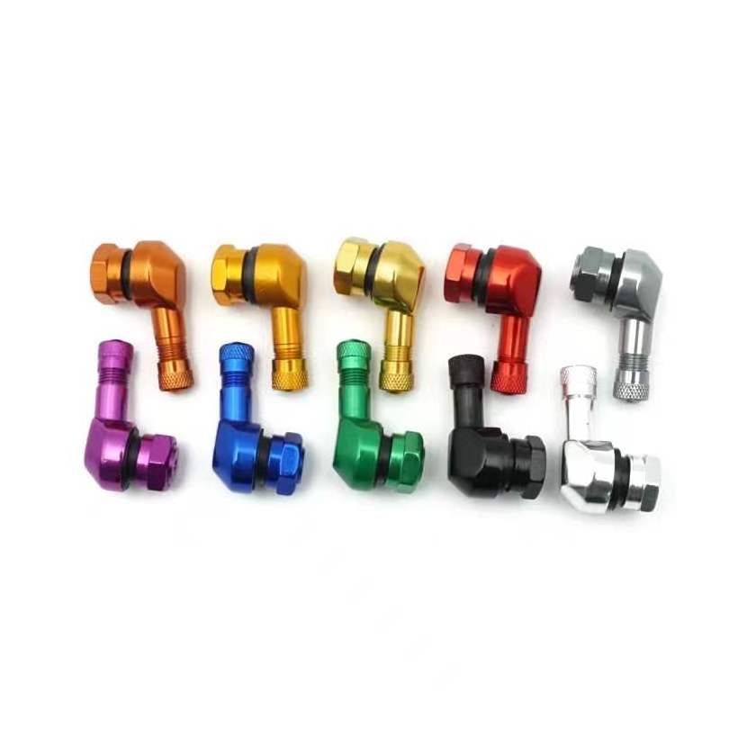 Aluminum Wheel Accessories 11.3mm/8.3mm 90 Degree Colored Motorcycle Valve Stems Tire