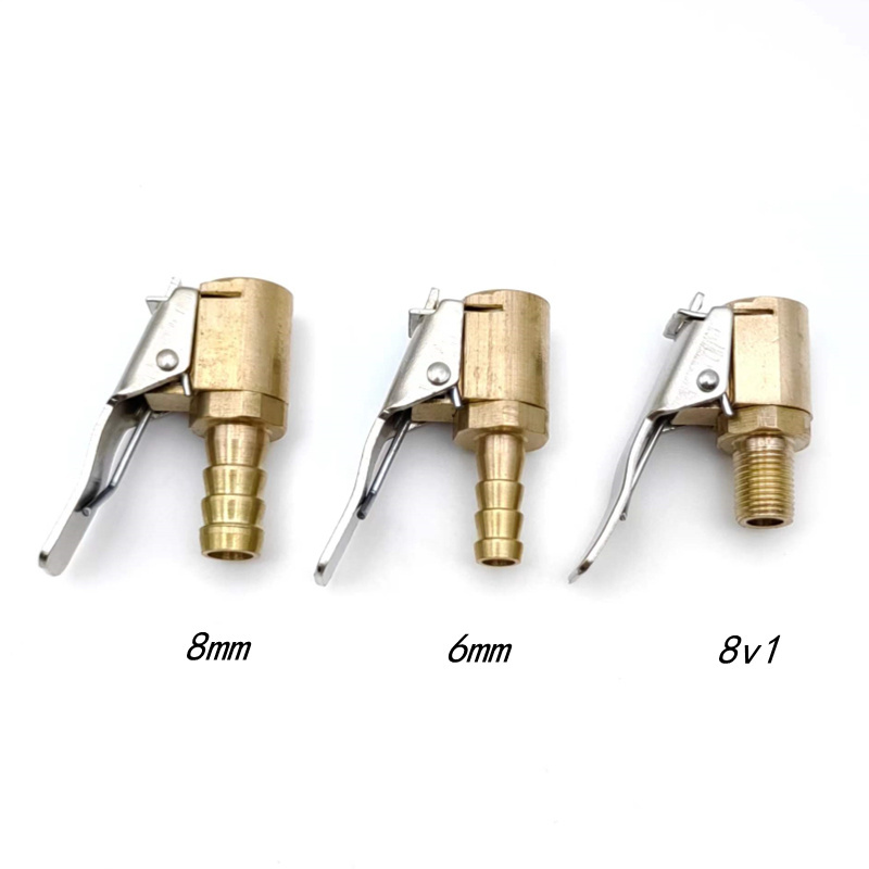 Auto Parts Brass Tire Inflation Chuck Chuck Type Pump Nozzle Air Pump Thread Nozzle Adapter