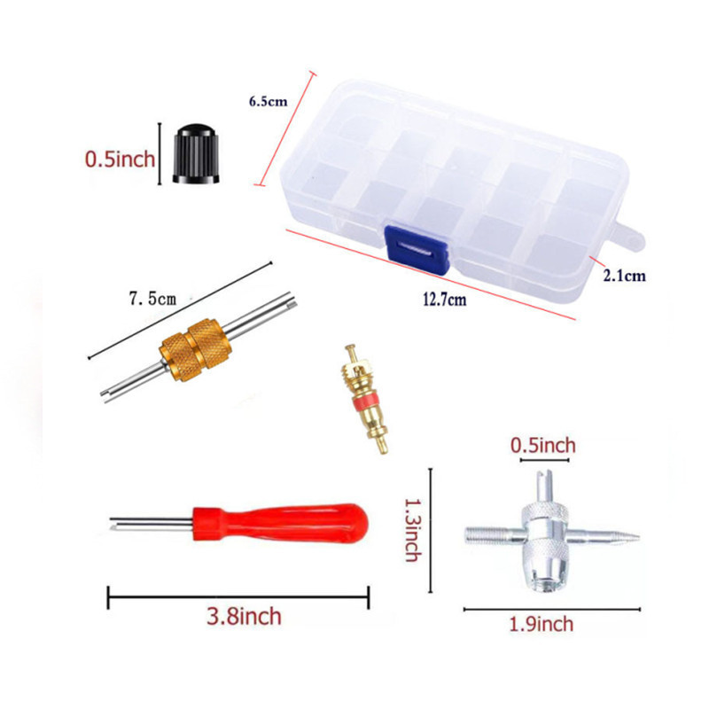 33pcs /set Car Tyre Valve Repair Tool Kit Motorcycles Installation Tools Electric Vehicles Accessoires Tyre Valve Core Remover