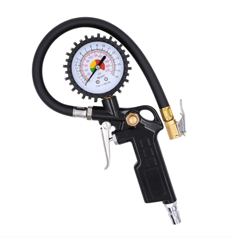 0-220PSI Universal Car Vehicle Aluminum DIAL Tire Pressure Air Inflator Gauge