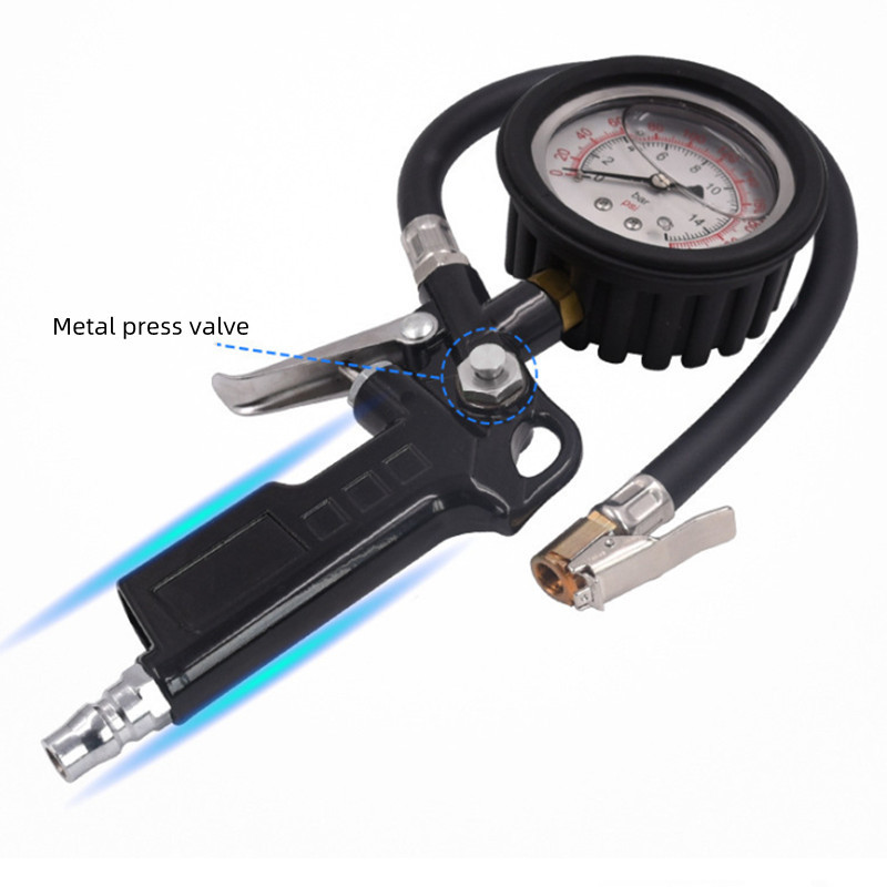 0-300PSI Universal High Quality Car Vehicle Aluminum Tire Pressure Air Inflator Gauge With Oil