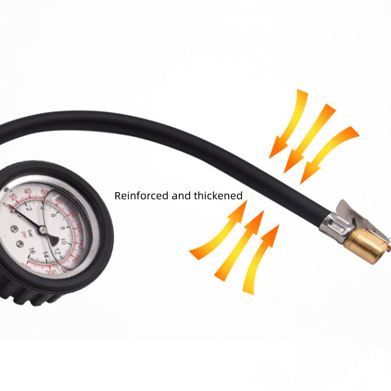 0-300PSI Universal High Quality Car Vehicle Aluminum Tire Pressure Air Inflator Gauge With Oil