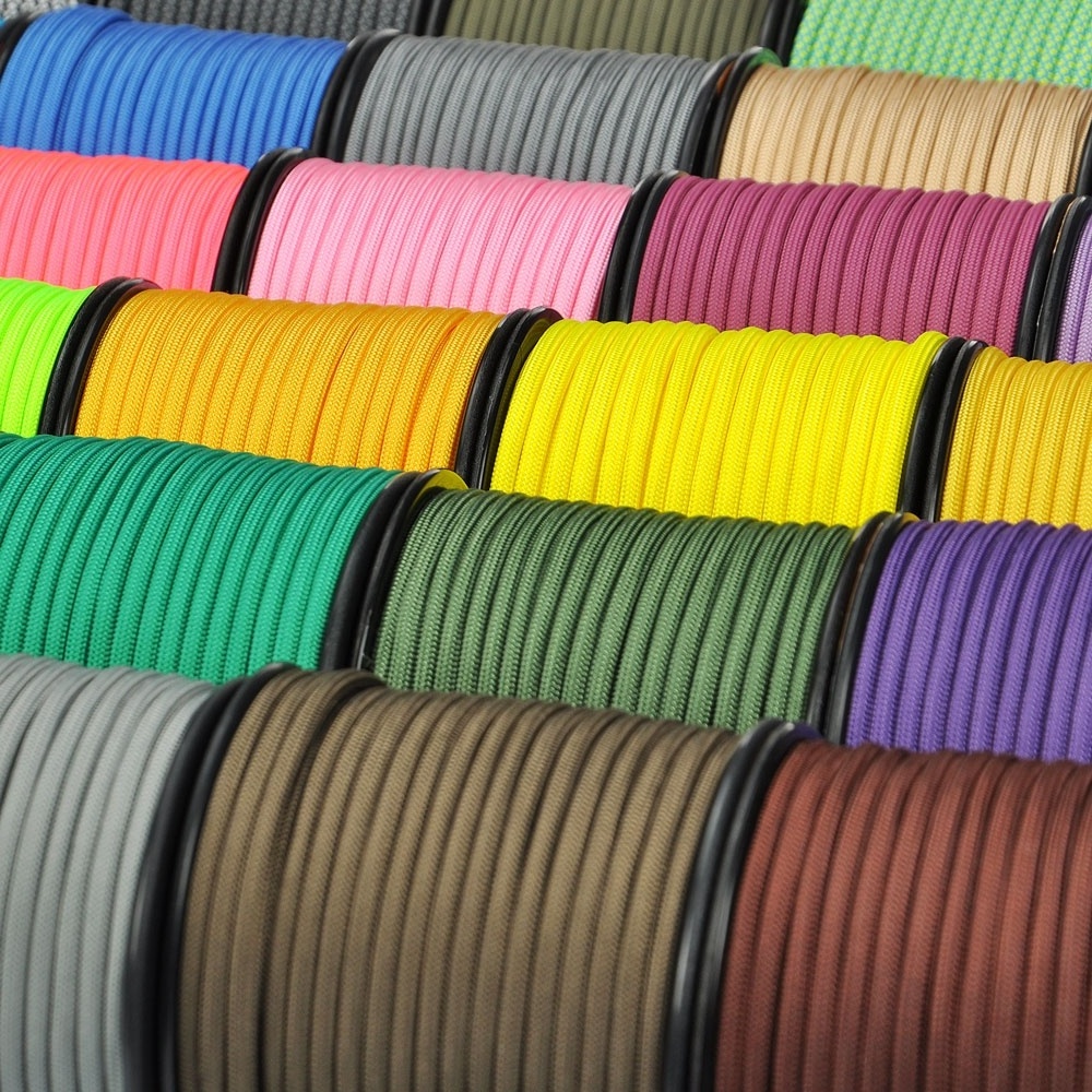 OEM ODM 2mm 3mm 4mm 5mm Paracord Nylon Polyester 1 3 7 9 11 Strand Core Parachute Cord 30m 50m 100m 550 Paracord