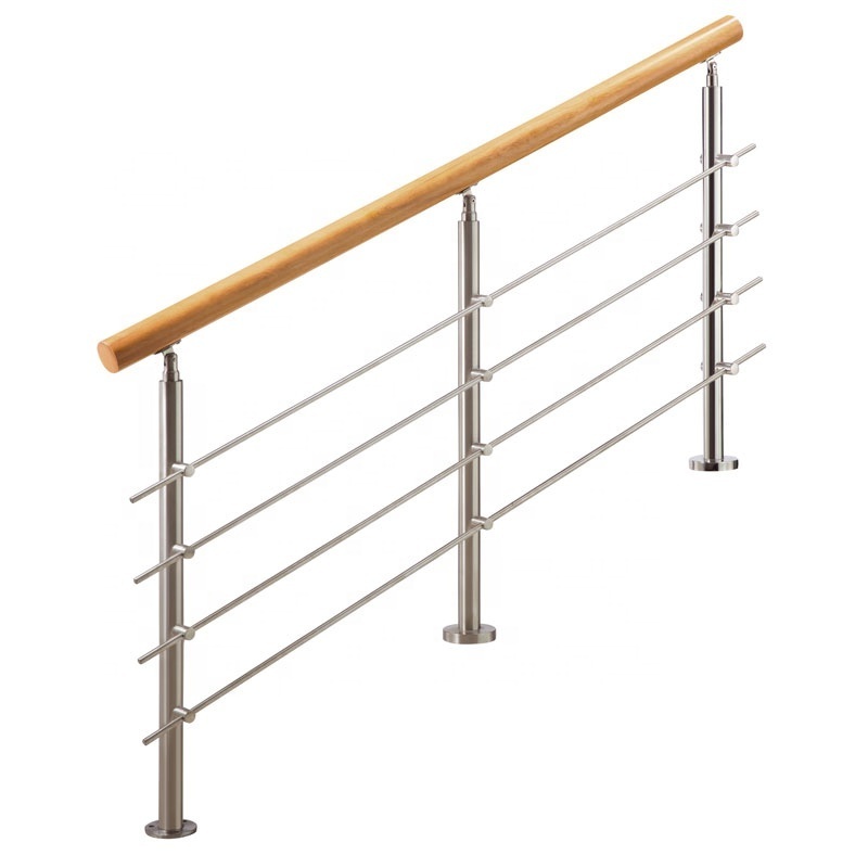 Sale Mirror Satin CAD 4 6mm Deck Pipe Tube Balustrade Pipe Post Handrail  Stainless Steel Tensioner Crossbar Railing Systems