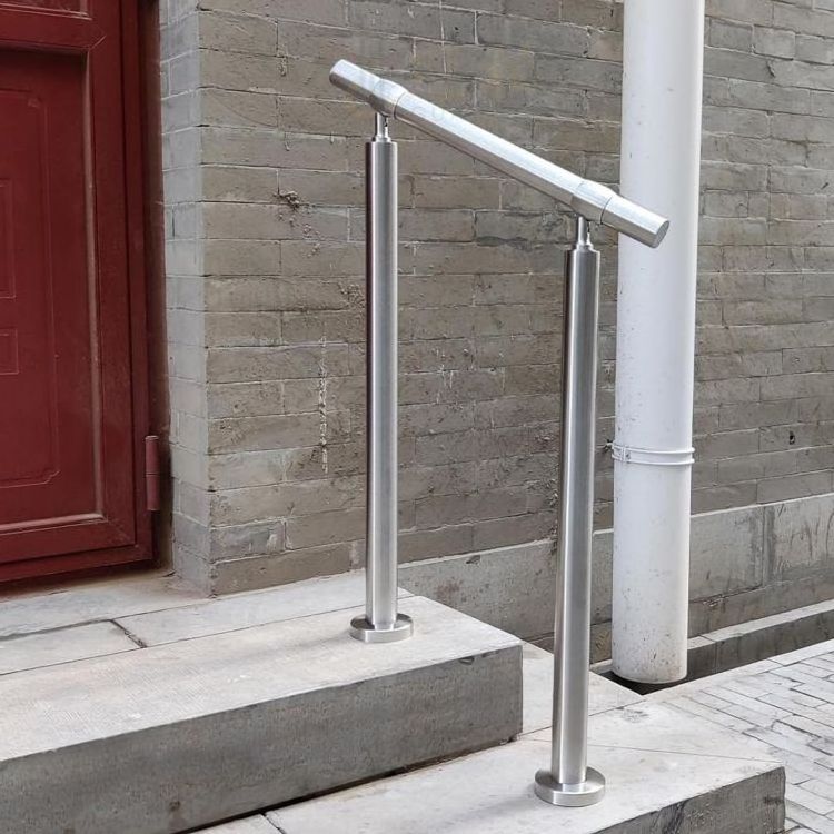 Steps Stainless Steel Handrail Load Handrail for Outdoor Steps Outdoor Stair Railing Transitional Stair Rail with Screw Kit