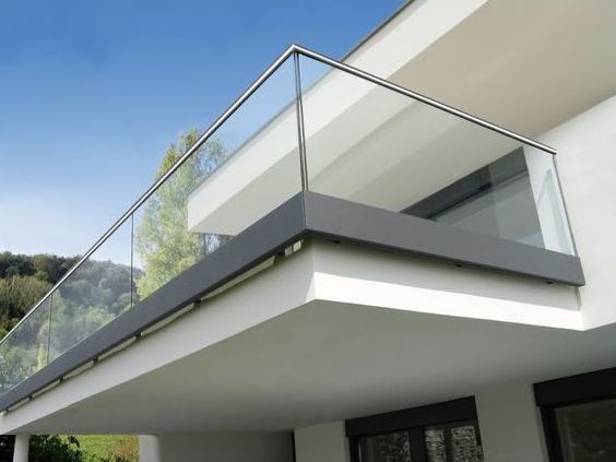 China supplier metal balustrade for balcony terrace glass railing system pool glass fence