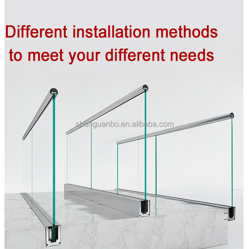 China supplier metal balustrade for balcony terrace glass railing system pool glass fence