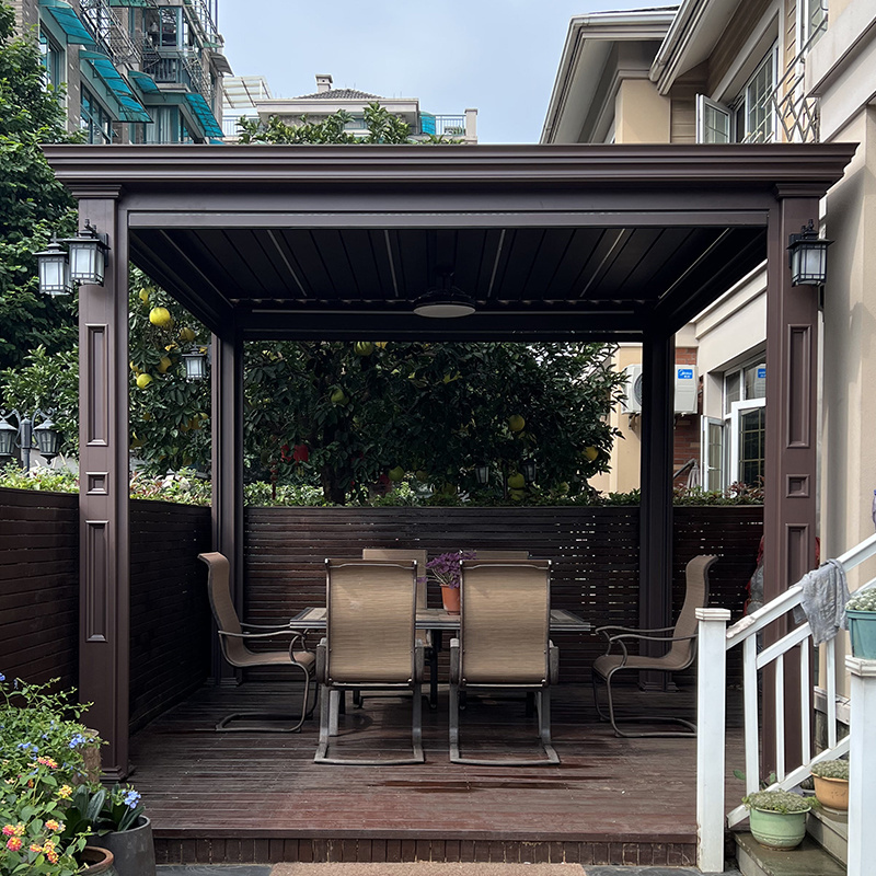 Customized Products  metal aluminum pergola 3x3 3x4 6x4m bio pergola shade louvered pergola