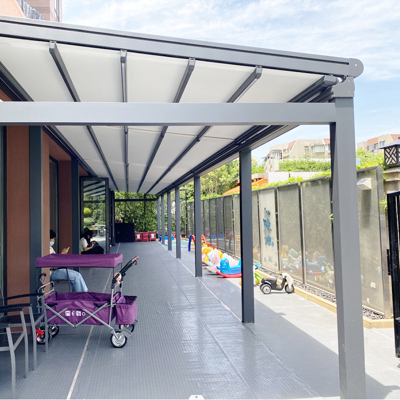 Modern 270 outdoor fabric sun outdoor canopy pop up white retractable roof terrace electric awning for patio