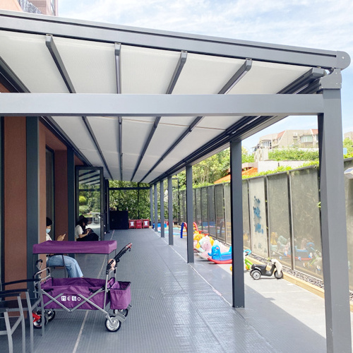 Factory Outdoor Aluminium Shade Pavilion Garden Terrace pop up white Custom Metal Awnings Pergola Roof Louver