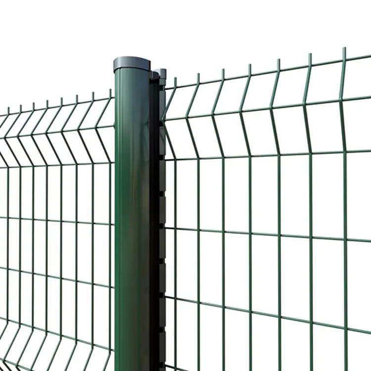 Hot selling square post 3d triangle bending welded wire mesh fence panel for sale