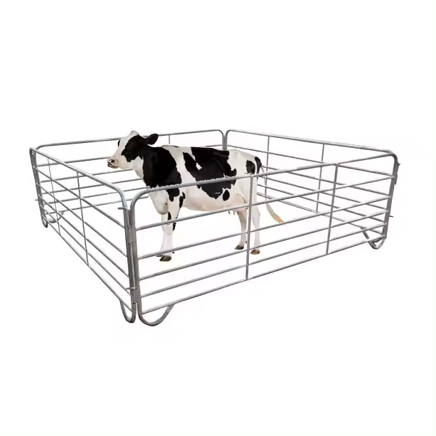 Heavy Duty Powder Coated Steel 12ft 6 Bar Horse Cattle Livestock Corral Panels