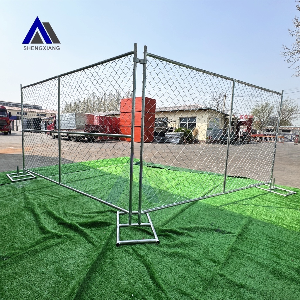 Portable Chain Link Temporary Fence Kit 6' High 10' Wide With Base Feet In America Market