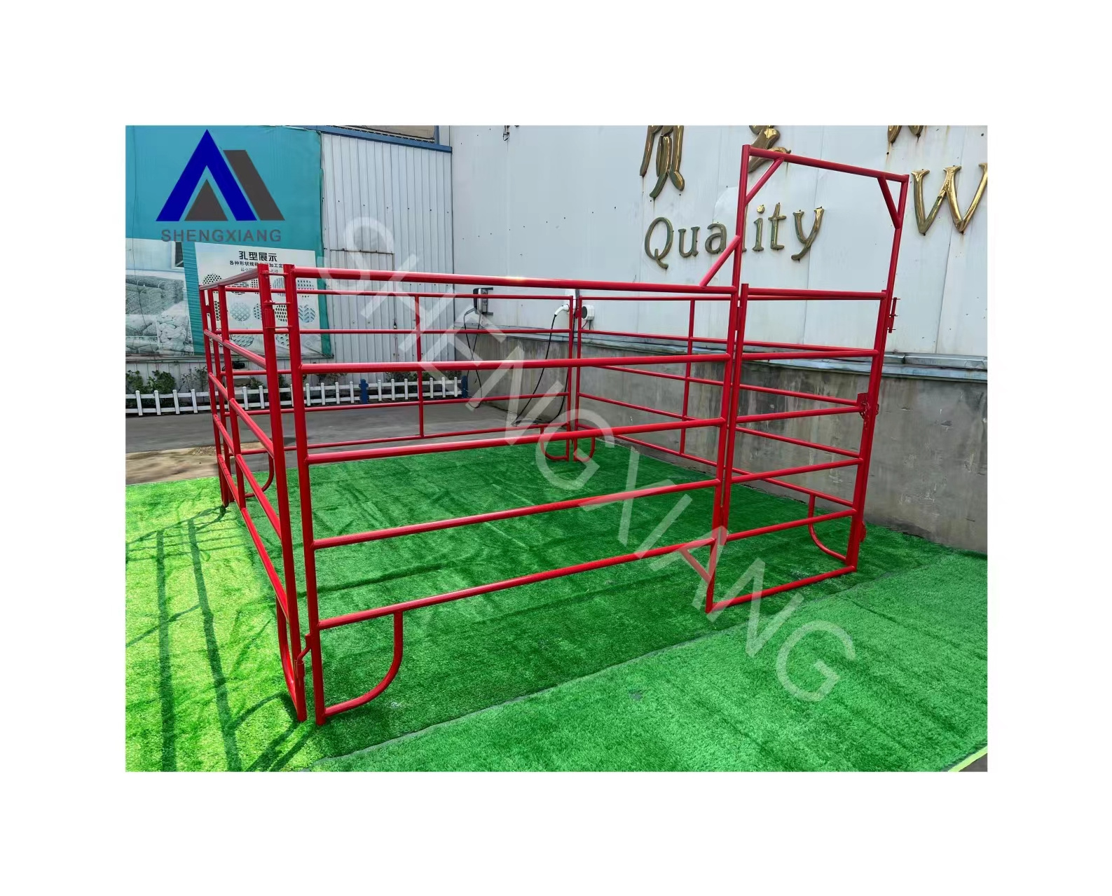 Heavy Duty Powder Coated Steel 12ft 6 Bar Horse Cattle Livestock Corral Panels