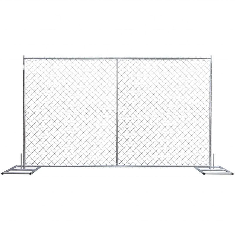 Portable Chain Link Temporary Fence Kit 6' High 10' Wide With Base Feet In America Market