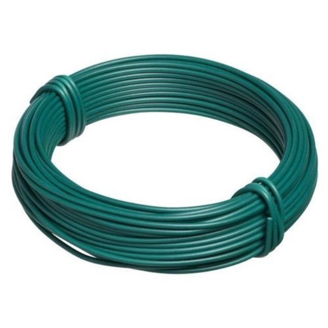 Chinese Factory Direct Sale black 9 gauge 10 gauge pvc wire green plastic wire big coil pvc coated iron wire