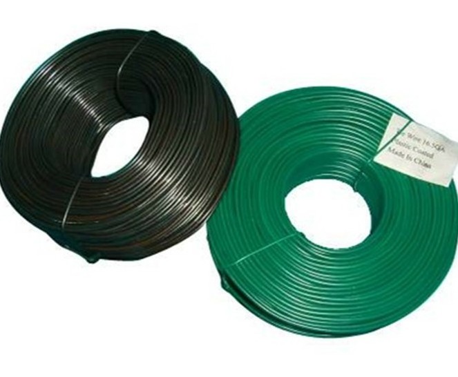 Chinese Factory Direct Sale black 9 gauge 10 gauge pvc wire green plastic wire big coil pvc coated iron wire