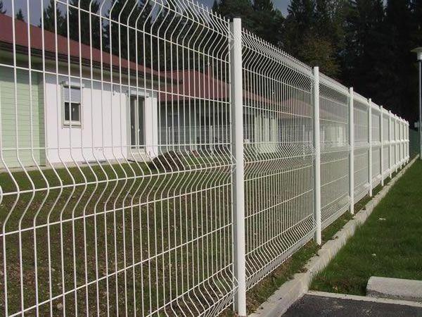 Metal PVC Coated 3d V Bending Welded Wire Mesh Fence Panel Curved Fence ...