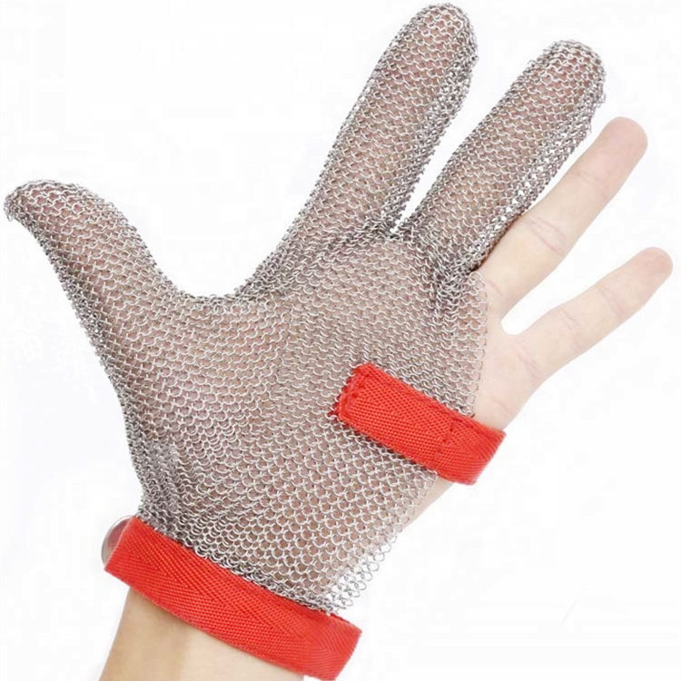 Cheap Price Butcher Stainless Steel  Cut Resistant Glove Anti Cut Knife Blade Proof Safety Protection Glove For Food Process