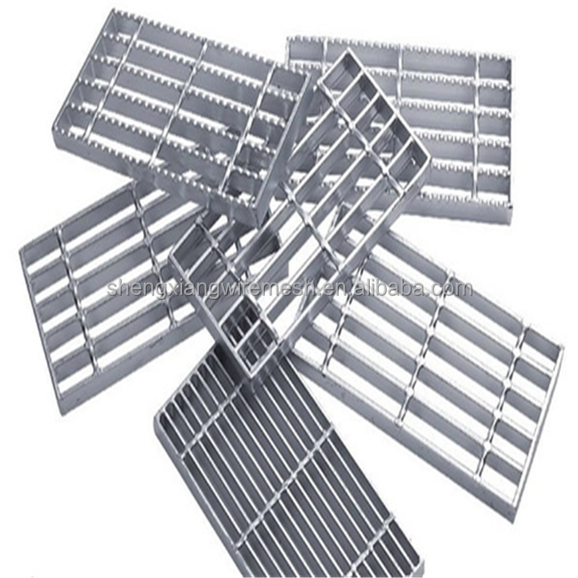 steel grating Metal Building Material Serrated Galvanized Steel Grating Outdoor Metal Drain Cover Grating