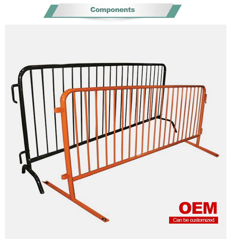 Factory Price Fast Delivery Galvanized Steel Barricade Interlocking Crowd Control Barriers