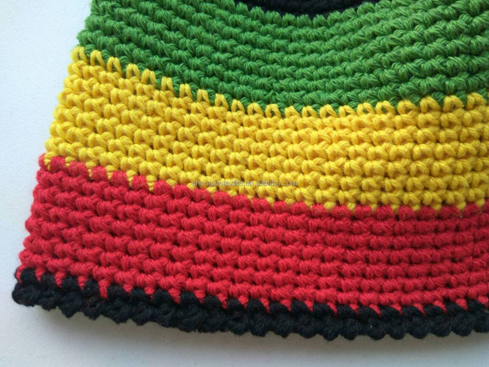 Rasta punk crochet hat - Bob Marley hat - Skullcap Cotton kufi - Mens short Rasta Beanie - Jamaican rasta hat - Skullcap Beanie