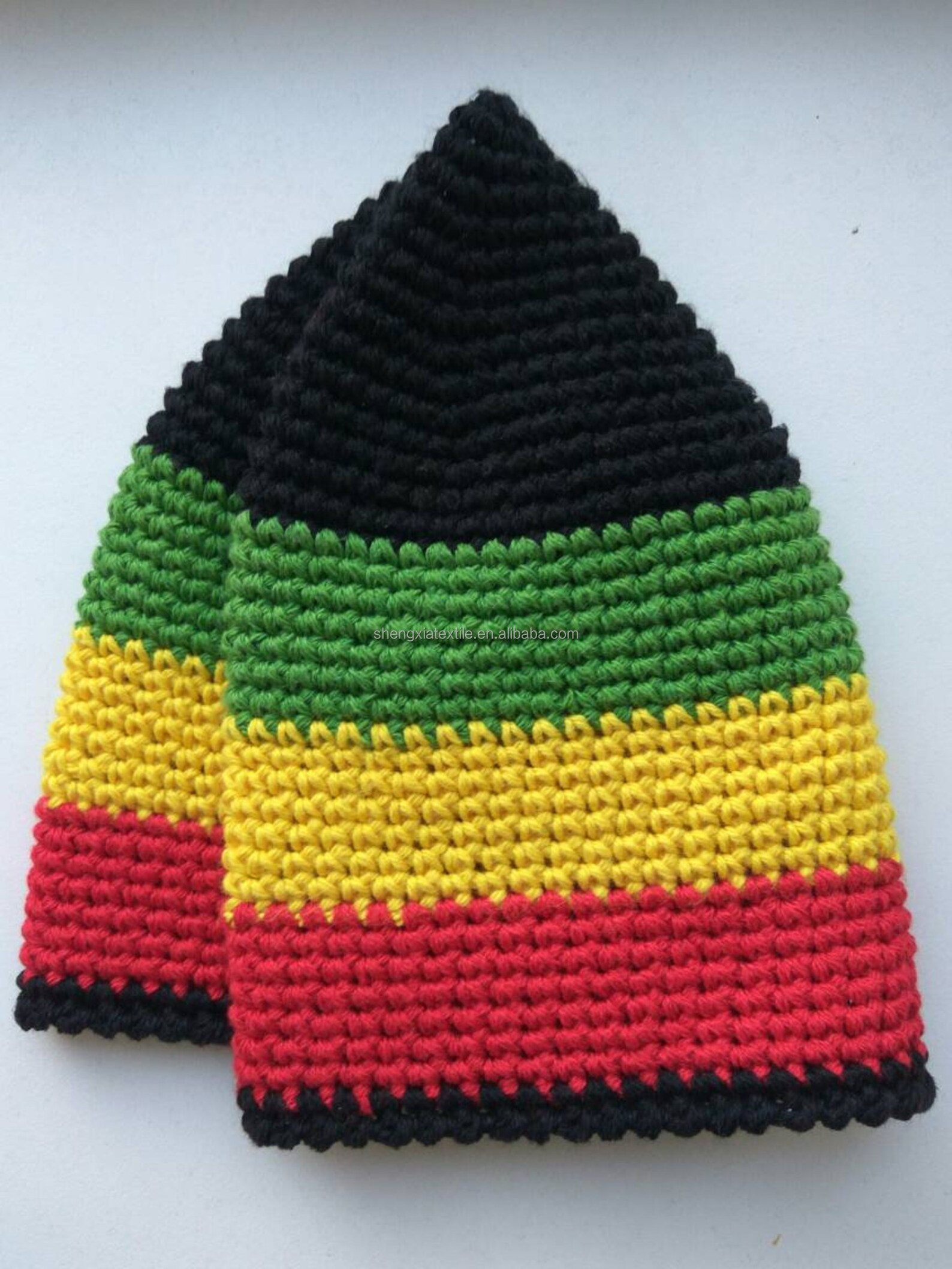 Rasta punk crochet hat - Bob Marley hat - Skullcap Cotton kufi - Mens short Rasta Beanie - Jamaican rasta hat - Skullcap Beanie