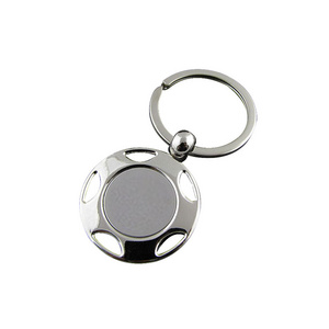 Cheap Custom Round Shaped Sublimation Blanks Stainless Steel Keychain