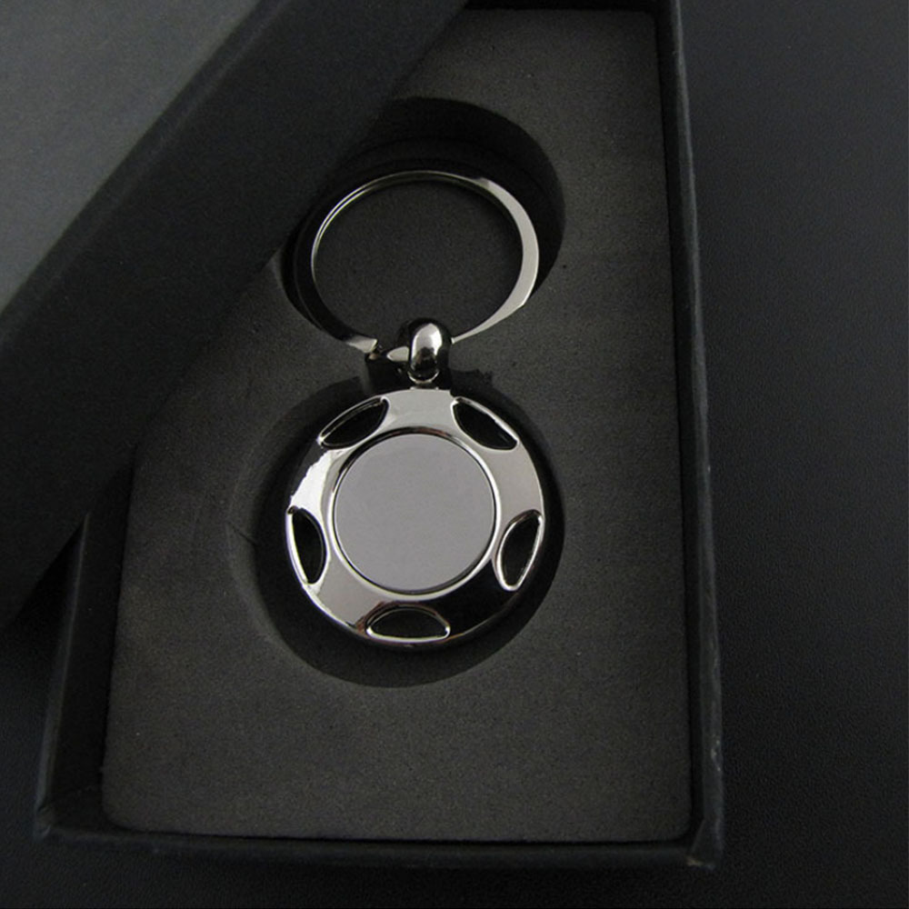 Cheap Custom Round Shaped Sublimation Blanks Stainless Steel Keychain