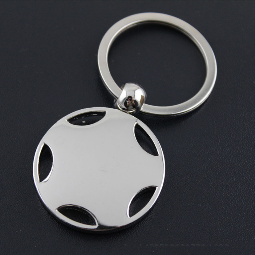 Cheap Custom Round Shaped Sublimation Blanks Stainless Steel Keychain