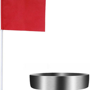 Wholesale Stainless Steel Mini Golf Flag Cups Custom Logo Golf Putting Cups And Flags Set