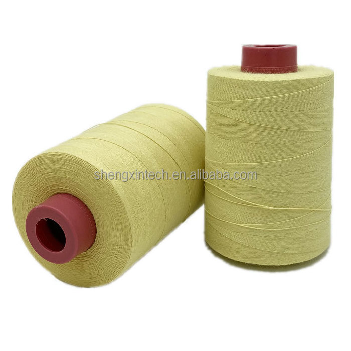 Raw yellow 1414 fireproof sewing thread Kevlar Para aramid sewing thread