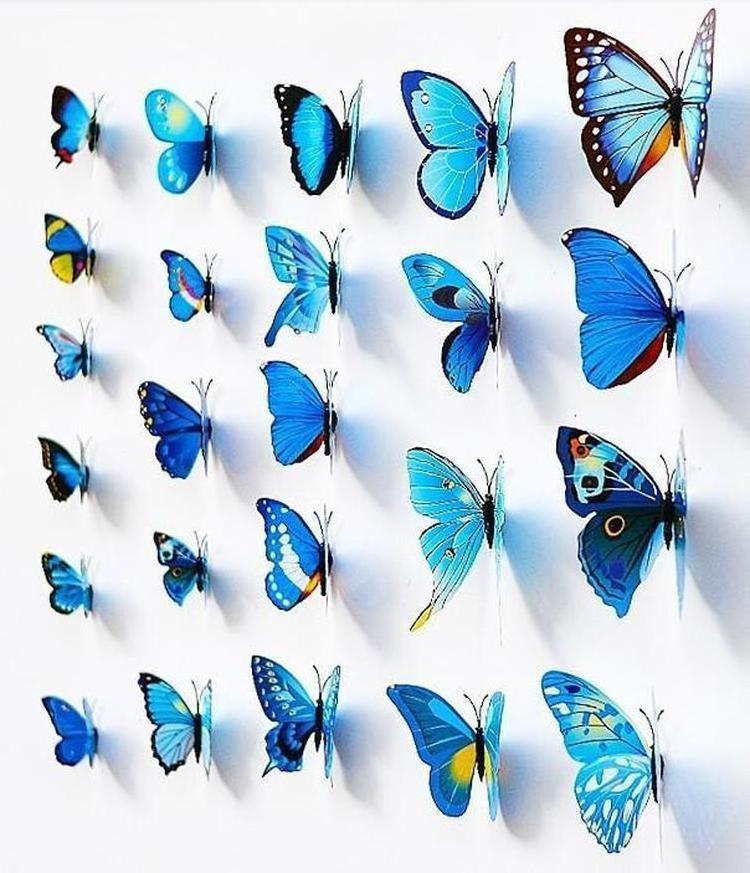 12pcs PVC 3d Butterfly wall decor home bedroom Mariposas art Decals