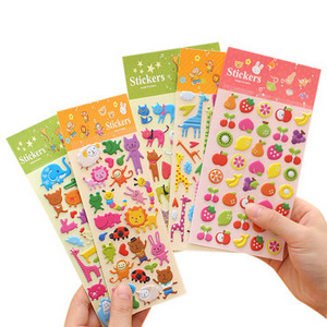 3d foam bubble stickers custom Bulk kids diy cute fruit reward puffy sticker for Gift Scrapbooking