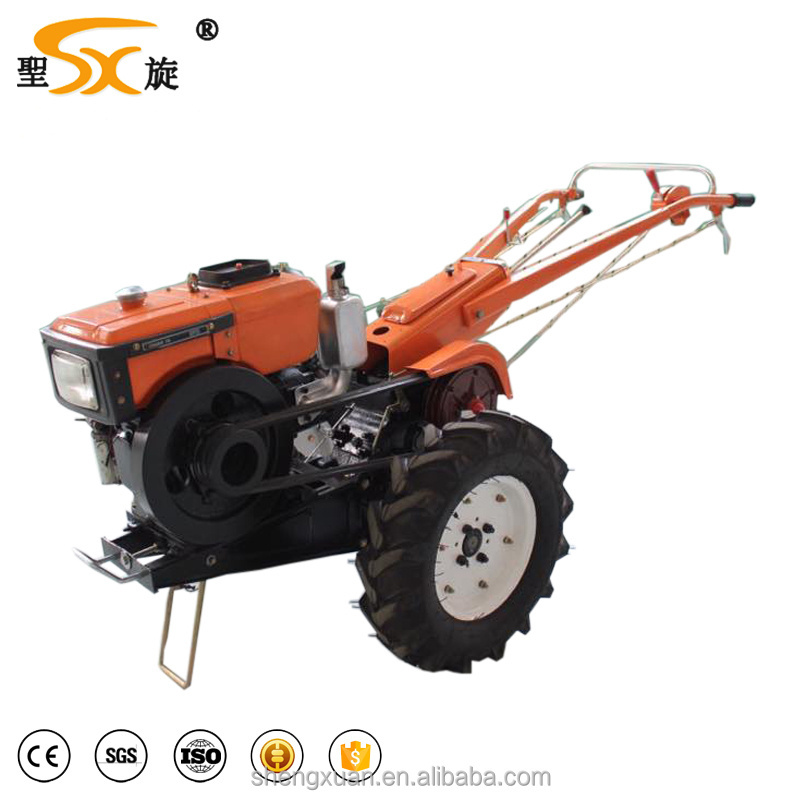 Newest 8hp-18hp 2 wheels diesel hand walking behind garden tractor for sale