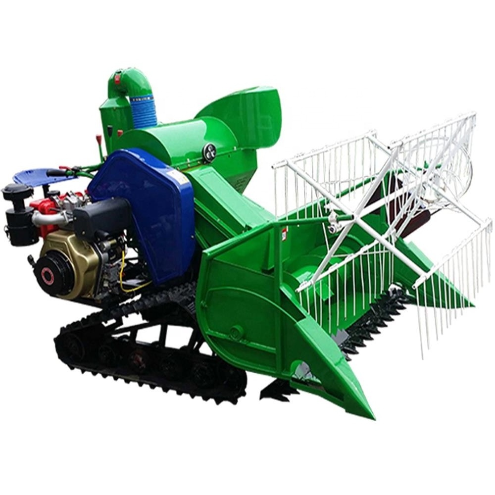 Hot sale factory supply Mini rice combine harvester with crawler